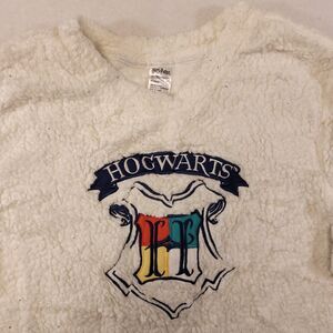 Harry Potter Hogwarts Casual Long Sleeve Pullover Sweatshirt Youth Size S White